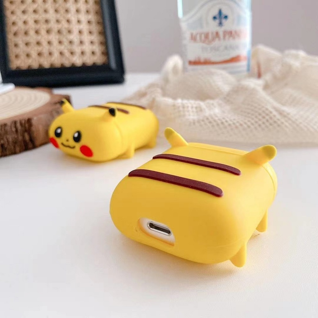 VỎ BỌC AIRPODS CUTE PIKACHU Case Tai Nghe Không Dây Airpods 1/ 2/ i12/ Pro