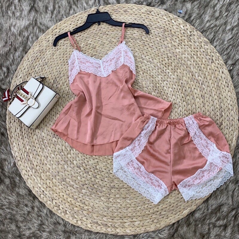 Set bộ satin lụa phối ren | BigBuy360 - bigbuy360.vn