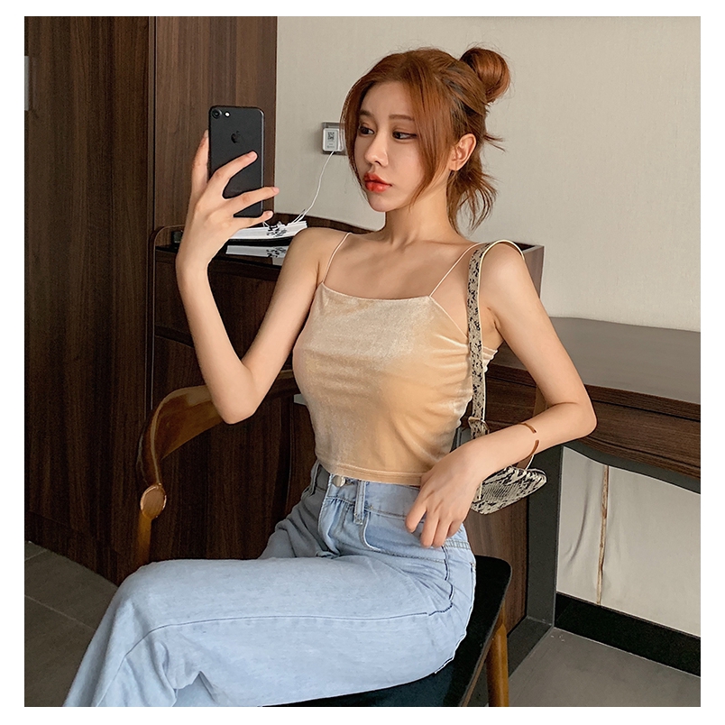 SUXI Áo tank Top Ôm Dáng Thời Trang Mùa Xuân Hàn Quốc Cho Nữ