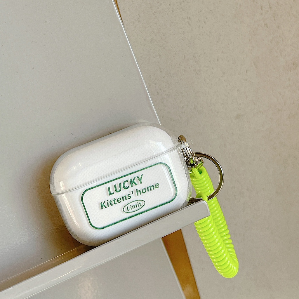 Vỏ Bảo Vệ Hộp Sạc Tai Nghe airpods 1 2 Pro 3rd Generation Pro 1/2 Trong Suốt Chống Sốc Họa Tiết Hoạt Hình Kèm Dây Đeo Kiểu Nhật Hàn