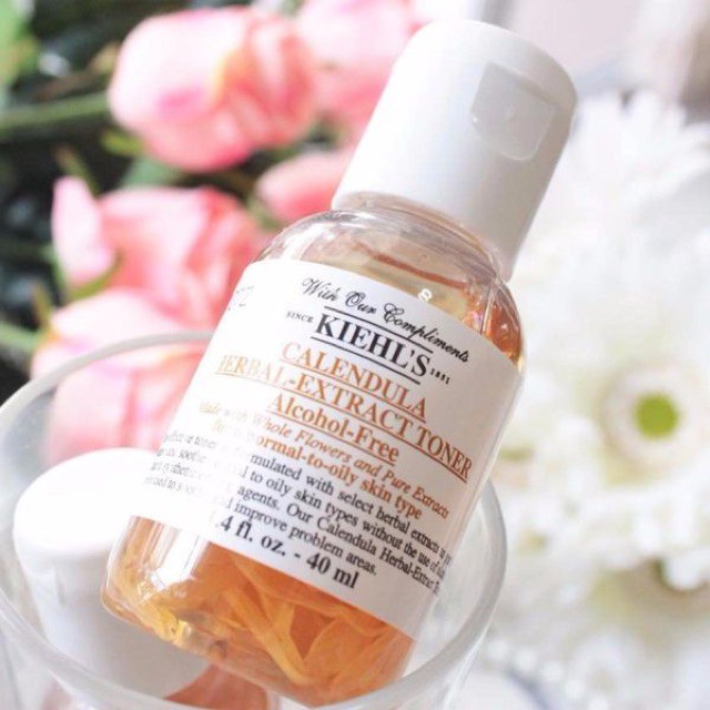 NƯỚC HOA HỒNG TONER HOA CÚC KIEHL’S  40 ml ( mini ) : calendula herbal extract alcohol free 40ml