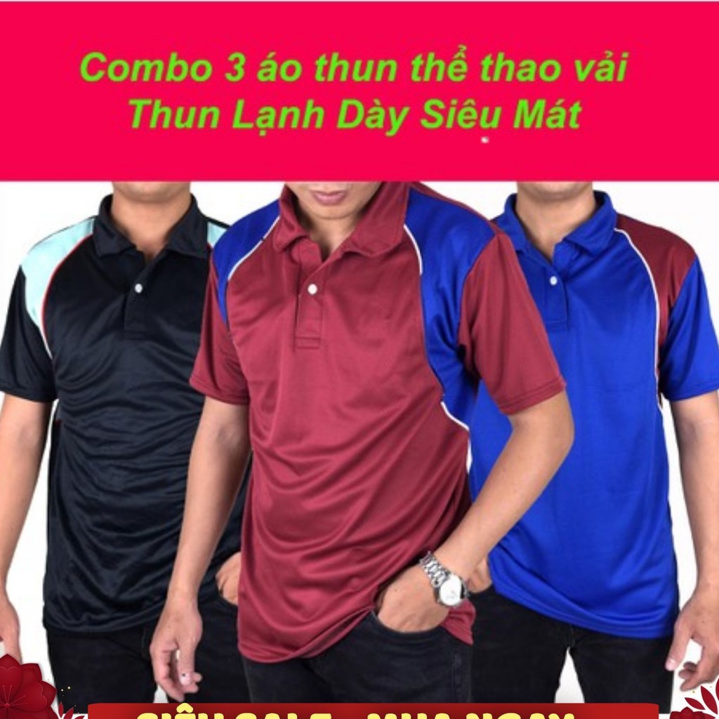 áo thun nam ❤️FREESHIP❤️ ÁO THUN Thể Thao Nam Cổ Trụ phối vai thời trang - freesize từ 45-65kg