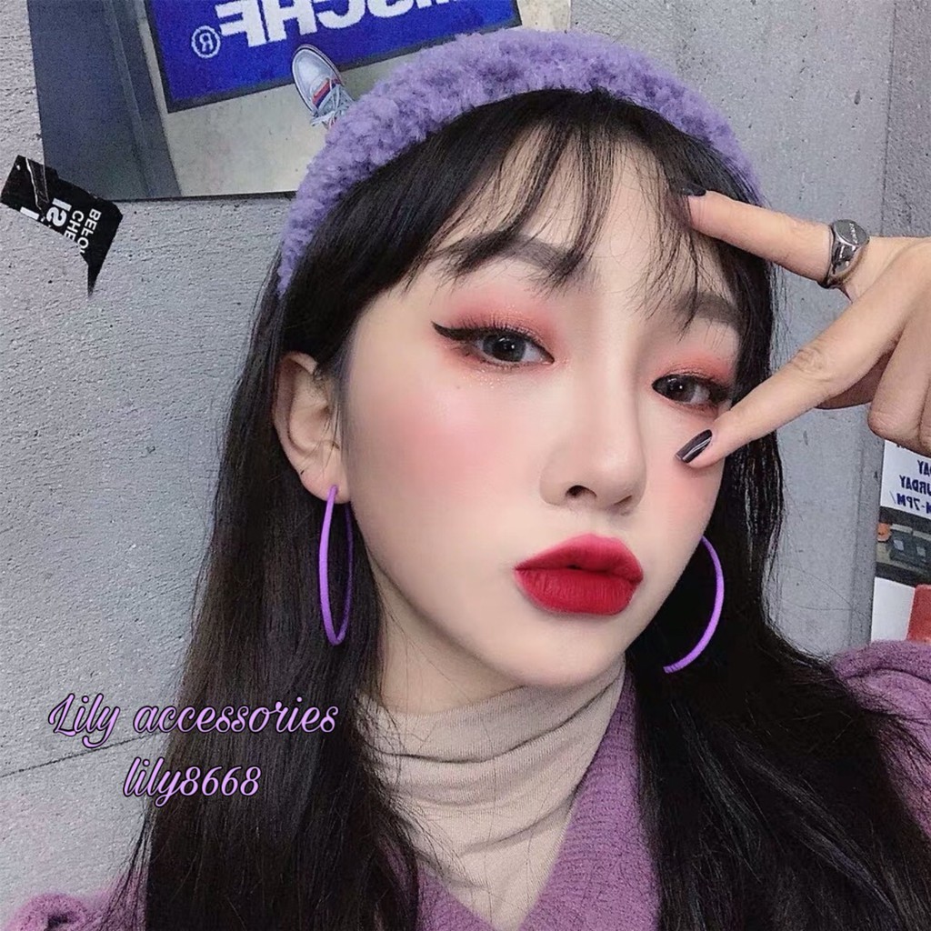 set 6 khuyên tròn sắc màu nhiều size cá tính