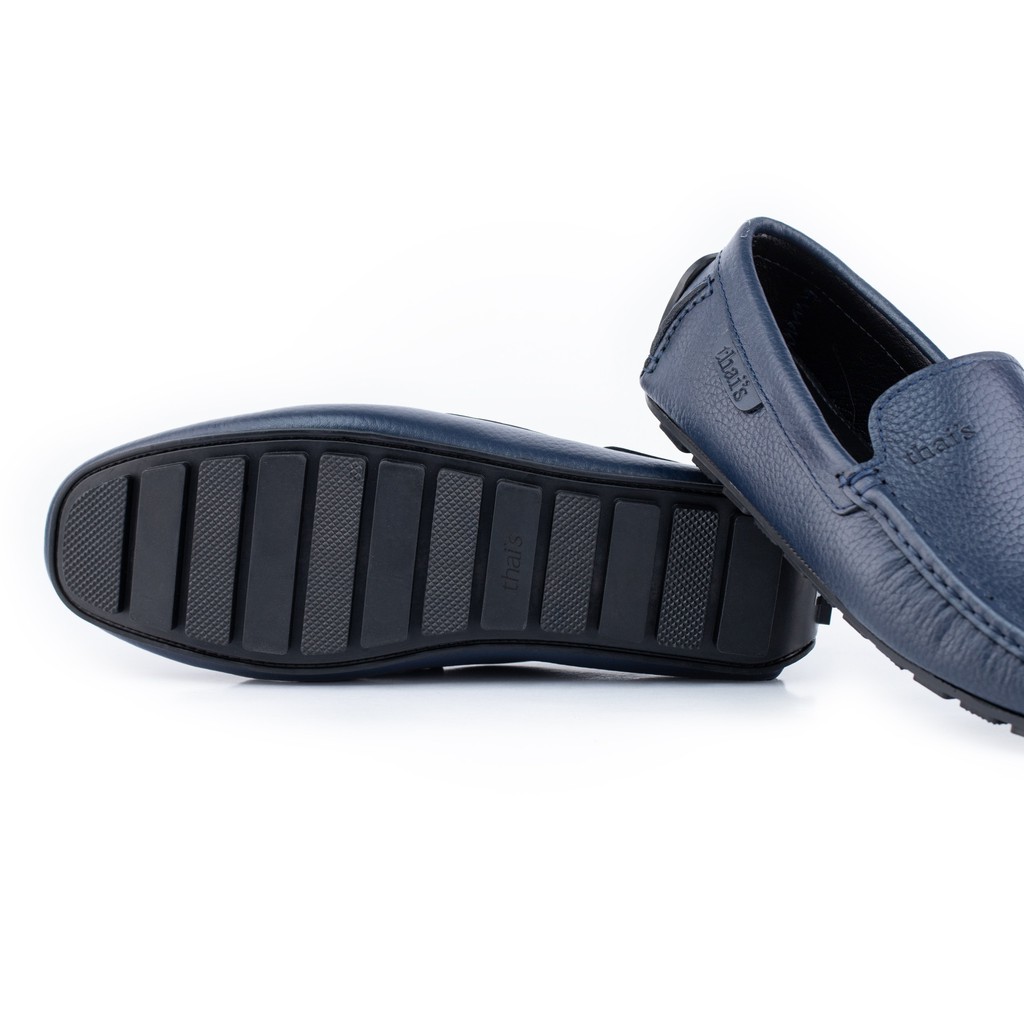 Giày lười Thai’s da bò thật 100%. Nhập khẩu Thái Lan. Màu xanh Navy