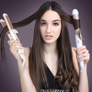 Máy duỗi tócMingKai ceramic electric curling hair curler straight a dual-use plywood iron powder perm big volume will not hurt