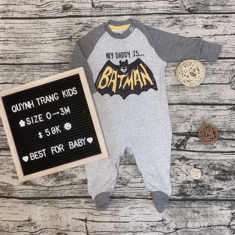 Body Sleepsuit,  Bộ Body Sleep Dài Cotton Liền Tất Vớ Cho Bé Trai Bé Gái 0-24months, Hàng xuất xịn