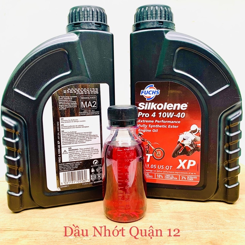 Nhớt Xe Số - Tay Côn Fuchs Silkolene Pro 4 10W-40 Made in UK 800ML 1Lit Combo 1Lit1 1Lit2 1Lit3 1Lit4