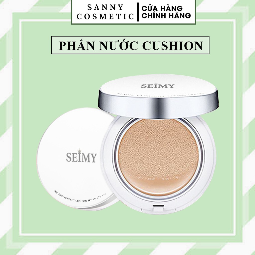 Phấn nước SEIMY Top Skin Perfect Cushion dưỡng trắng da, che khuyết điểm, không thấm nước, lâu trôi