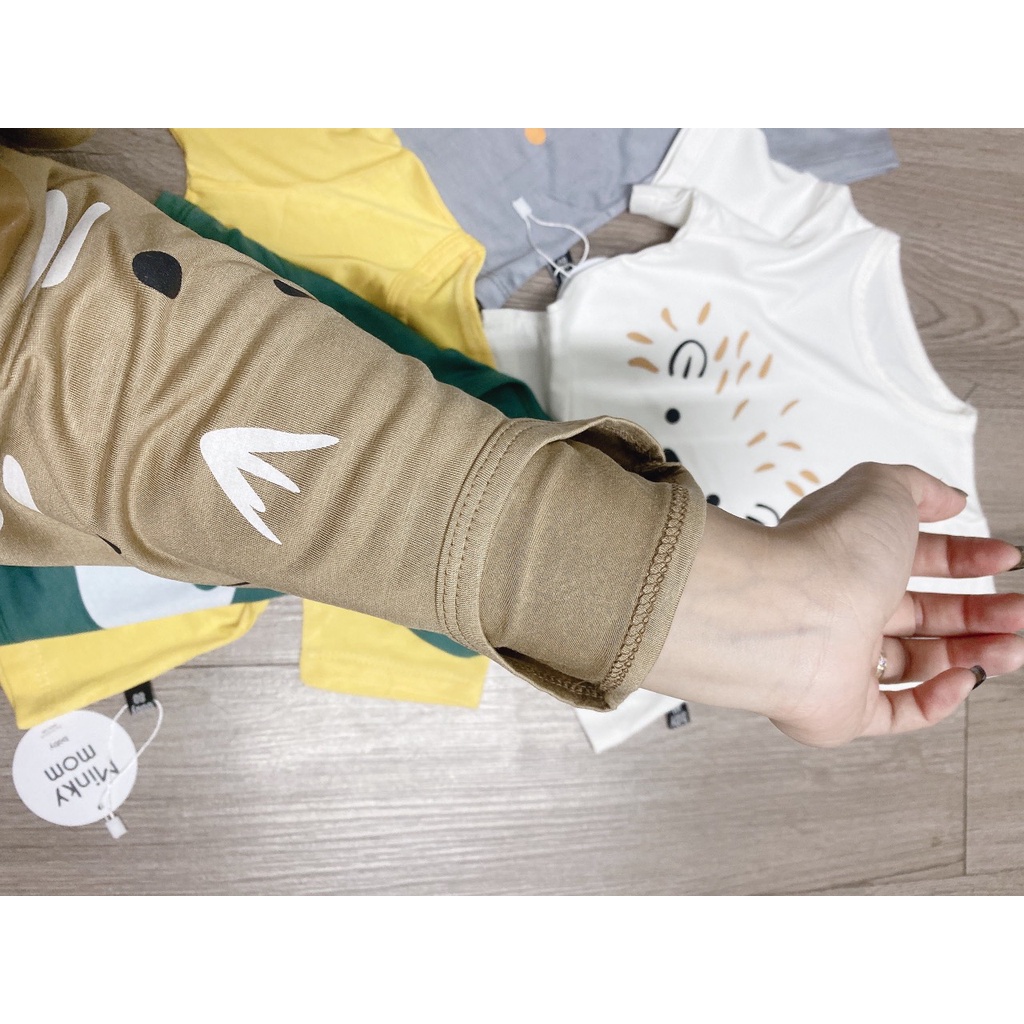 Áo cộc tay thun lạnh hình thú đáng yêu cho bé trai, bé gái