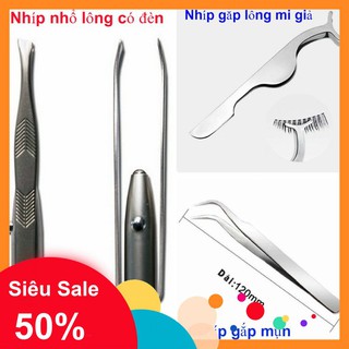 [5🌟][FREESHIP-150K] NHÍP GẮP LÔNG MI GIẢ, GẮP MỤN, NHỔ LÔNG CÓ ĐÈN CAO CẤP [SALE]