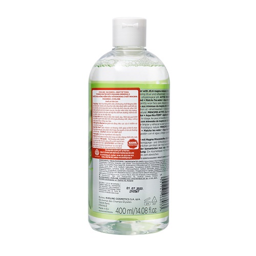 Nước hoa hồng kiềm dầu với khoáng chất Magma và trà xanh EVELINE Facemed 400ml