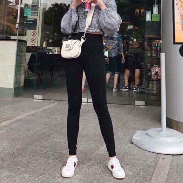 Quần legging trơn co dãn tốt