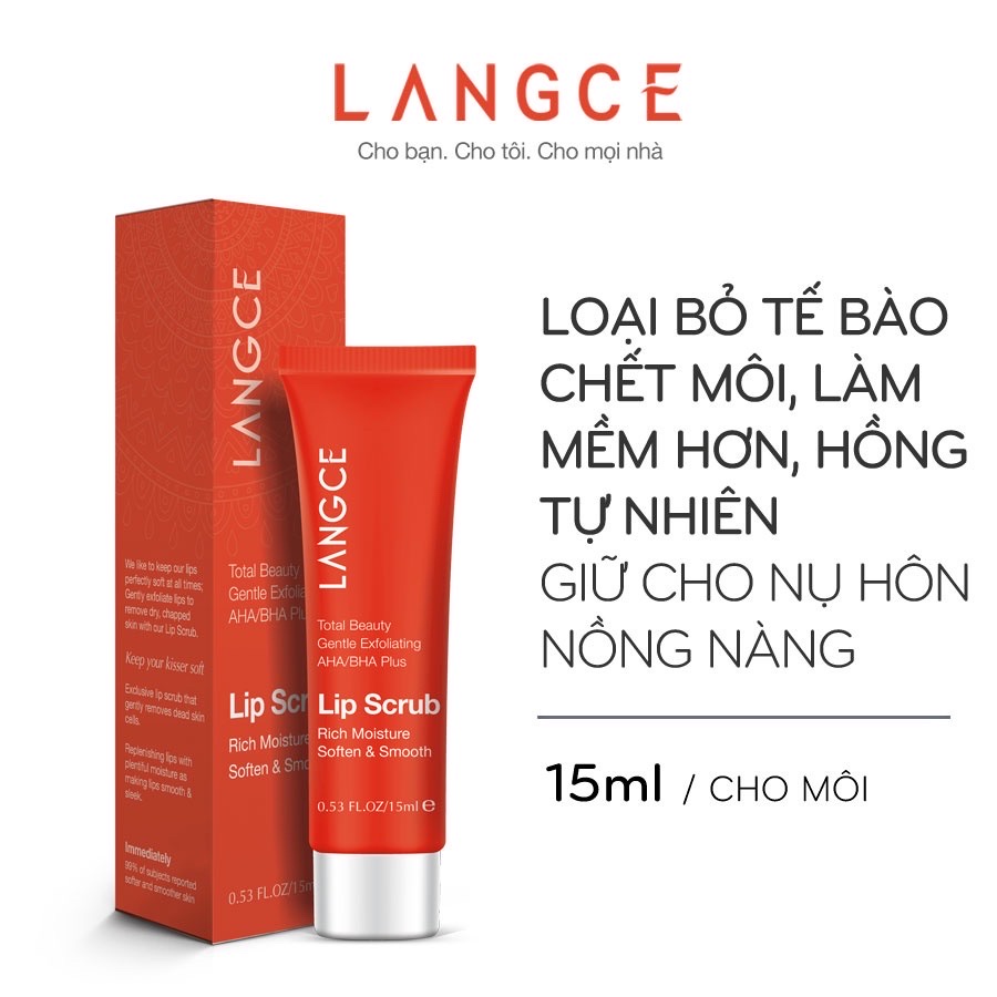 GEL LÀM SẠCH TẾ BÀO CHẾT CHO MÔI - 1 PHÚT - TRÁI CÂY 15ml LANGCE