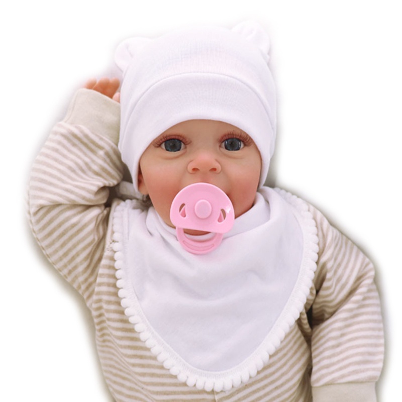 Bộ 2 Yếm Ăn Cotton Mềm Mại Có Nón Dễ Thương Cho Bé Sơ Sinh