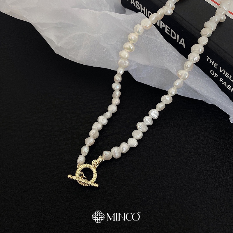 Dây chuyền nữ ngọc trai nhân tạo Minco Accessories vòng cổ nữ chuỗi hạt dạng choker phụ kiện trang sức thanh lịch DT27