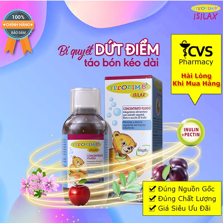 Siro Isilax Bimbi 200ml - Siro Thảo Dược Châu Âu Chống Táo Bón Cho Trẻ
