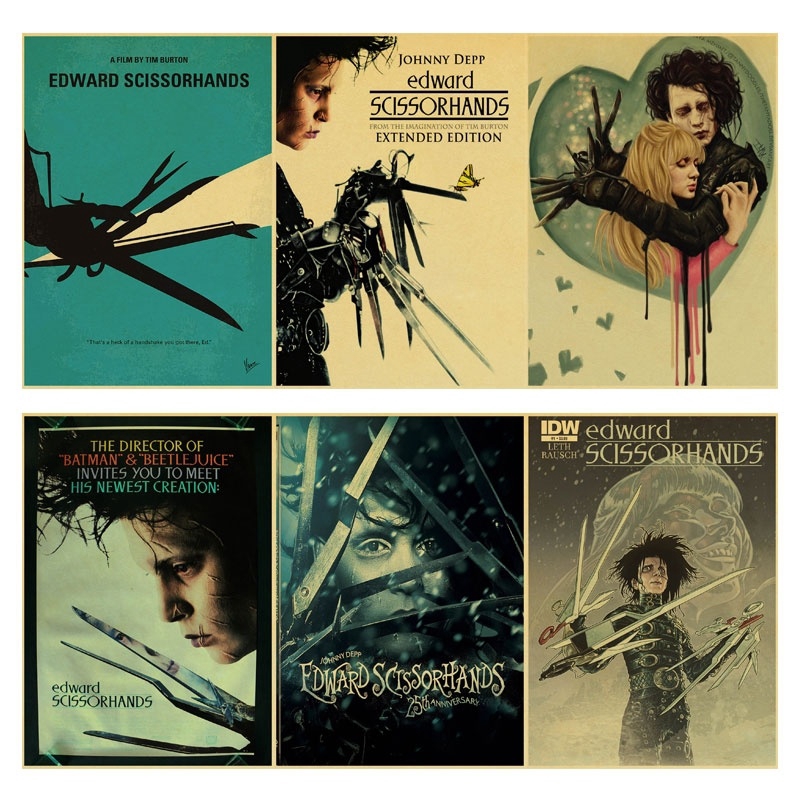 Poster Edward Scissorhands Phim cổ điển Poster cổ điển Giấy kraft cổ điển
