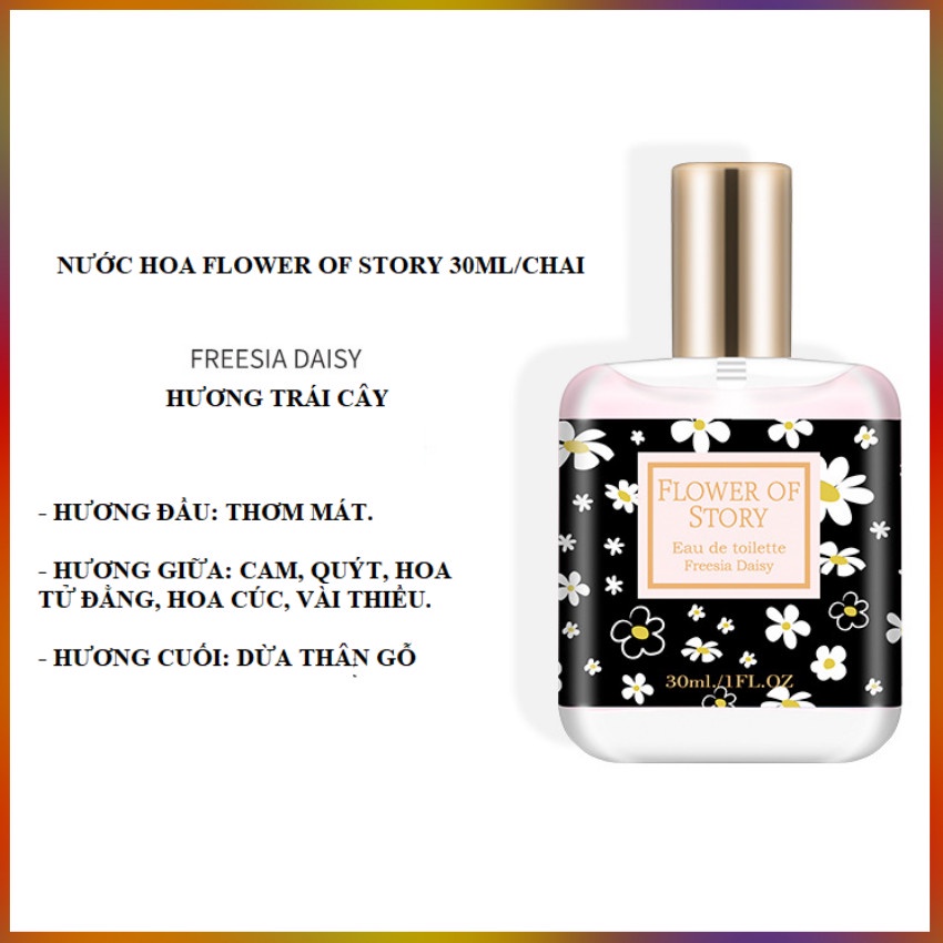 Xịt nước hoa toàn thân Flowerofstory hương Daisy 30ml/chai