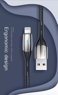 Cáp sạc và truyền dữ liệu tốc độ cao Baseus Horizontal Data Lightning cho iPhone/ iPad ( 2.4A, Indicator Lamp,)