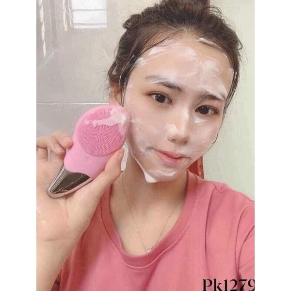 Máy rửa mặt SONIC hình trái xoài massage sạch sâu