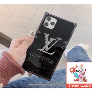 Ốp lưng iphone Ốp iphone LV  vuông gương đen full ip 6,6s/6,6s,plus/7,8,plus/X,XS/XSMAX/11,11,pro.max/12,pro,max
