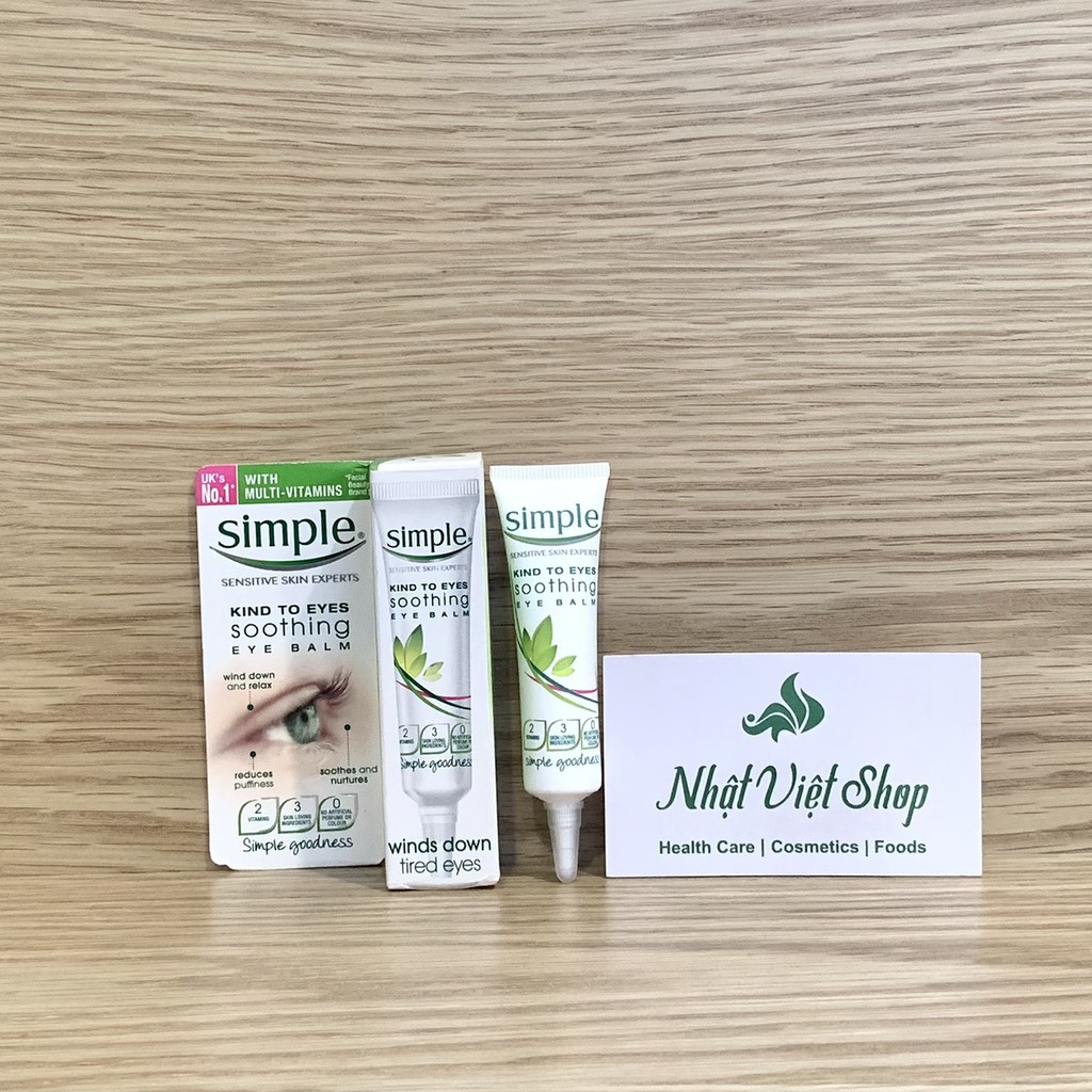 Kem Dưỡng Vùng Mắt Simple Kind To Eyes Soothing Eye Balm