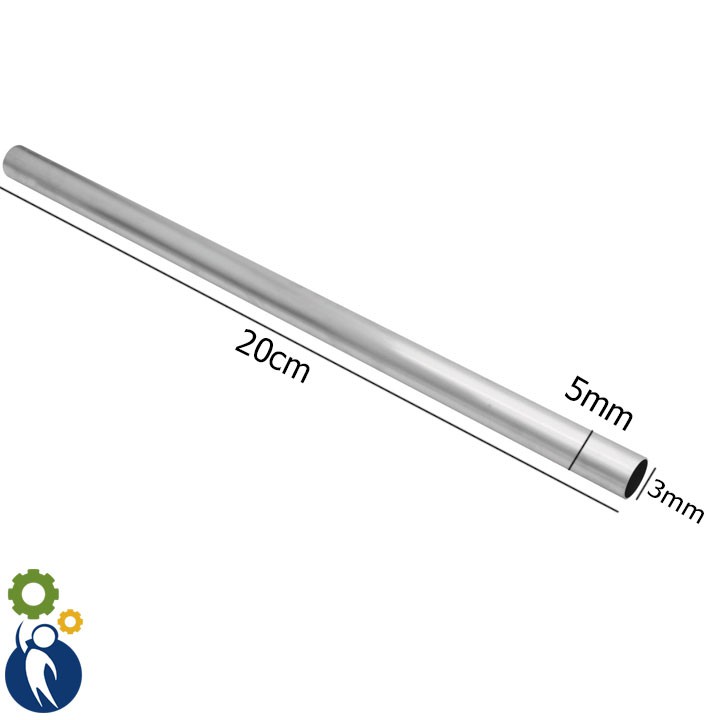 Ống Nhôm đường kính ngoài 5mm Lỗ 3mm Dài 20cm