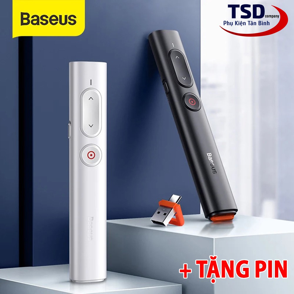 Bút Trình Chiếu Laser Baseus Orange Dot PPT Chính Hãng