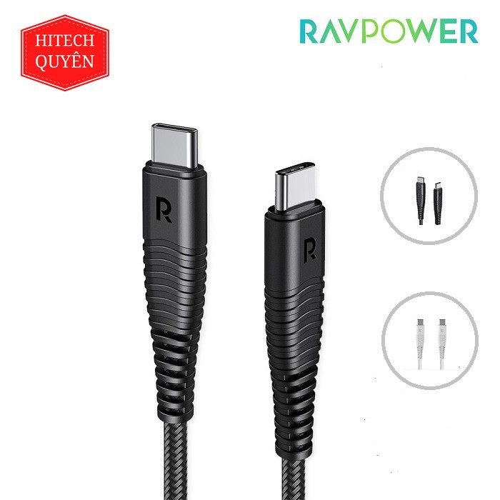 Cáp Type C to TypeC RAVPower siêu bền 1m RP-CB047