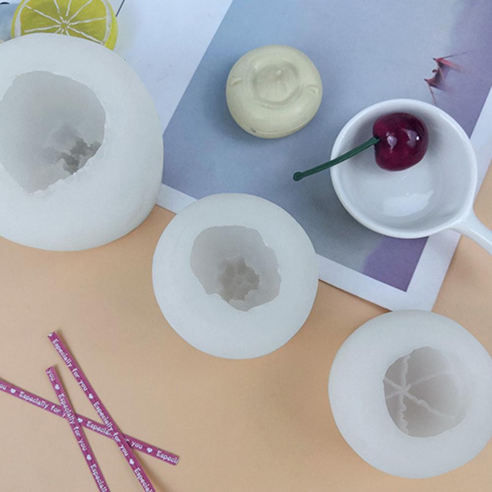 Khuôn Làm Nến/Xà Phòng Hình Trái Cây 3D Bằng Silicone