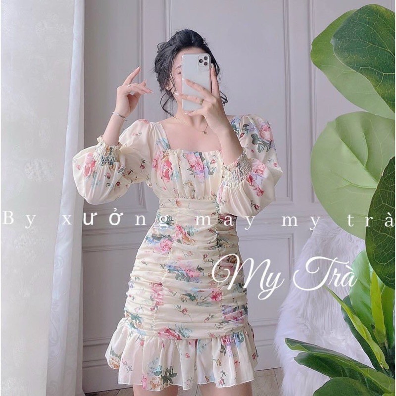 đầm hoa voan nhún bigsize 55kg-90kg✅🥰🥰 | BigBuy360 - bigbuy360.vn
