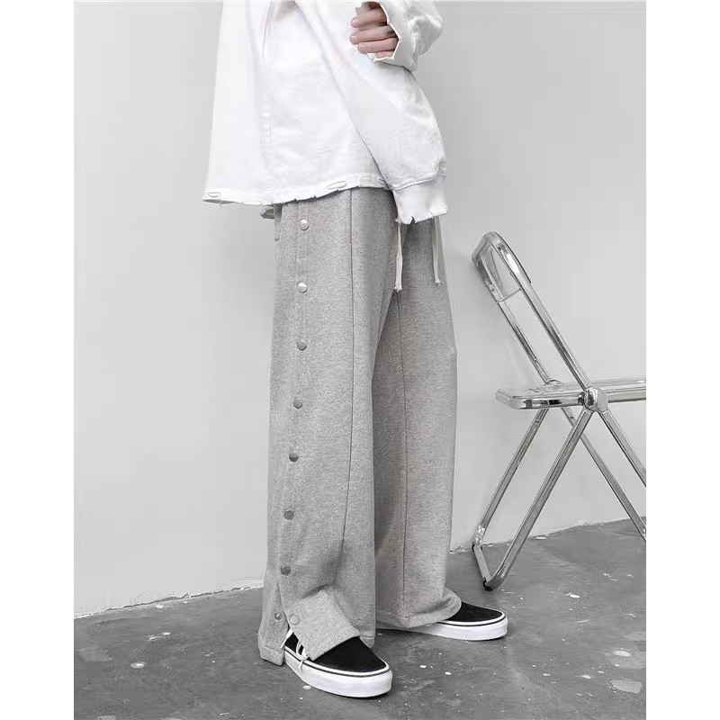 QUẦN THUN NÚT BẤM FORM UNISEX (co hình chụp thật)