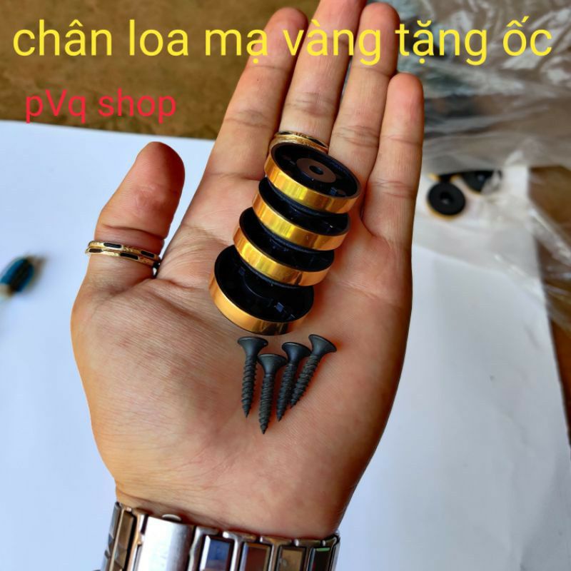 bộ 4 chân loa mạ vàng tặng ốc kèm theo