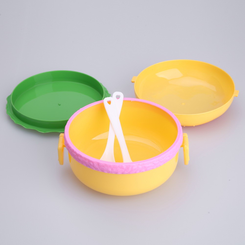 Hộp Cơm Bento 3 Tầng Hình Hamburger Màu Trắng | BigBuy360 - bigbuy360.vn