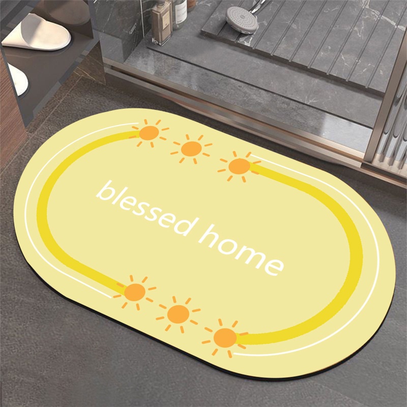 Thảm Chùi Chân Mềm Mại Thấm Hút Tốt Chống Trơn Trượt Dành Cho Phòng Tắm Kích Thước 15.8 '' x2