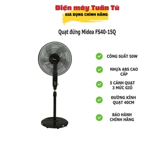 Quạt điện cây đứng Midea FS40-15Q. HÀNG CHÍNH HÃNG BẢO HÀNH 12 THÁNG