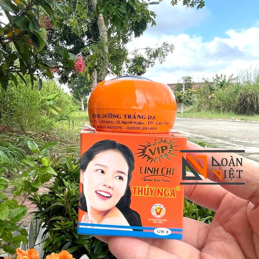 Kem FACE Linh chi Thuý Nga 30g - Ngừa Mụn, Sẹo Thâm nám tàn nhang, Tái tạo, Dưỡng da trắng mịn. Hàng chuẩn Công ty