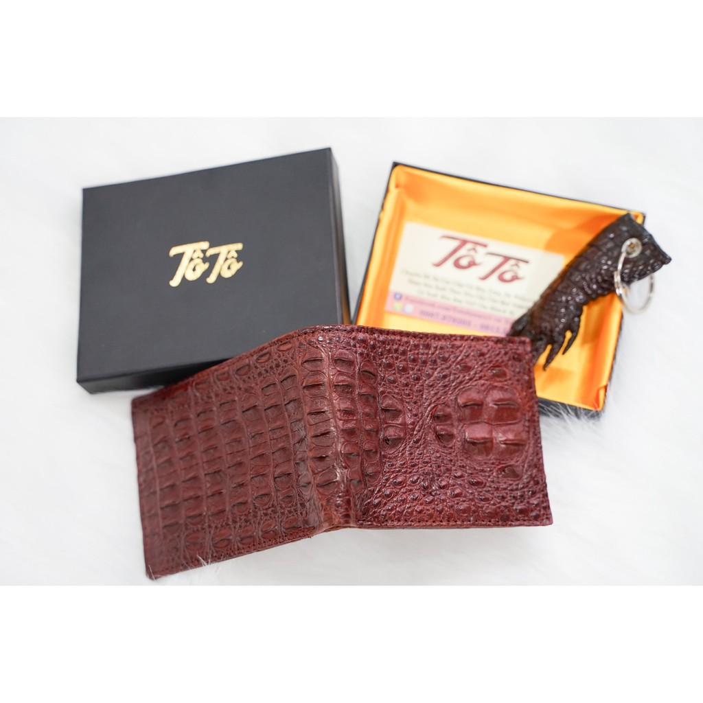 Ví nam da Cá Sấu - Ví 2 mặt da cá sấu Thật mua hàng tại xưởng sản xuất  giá rẻ hơn 1/3 giá cửa hàng