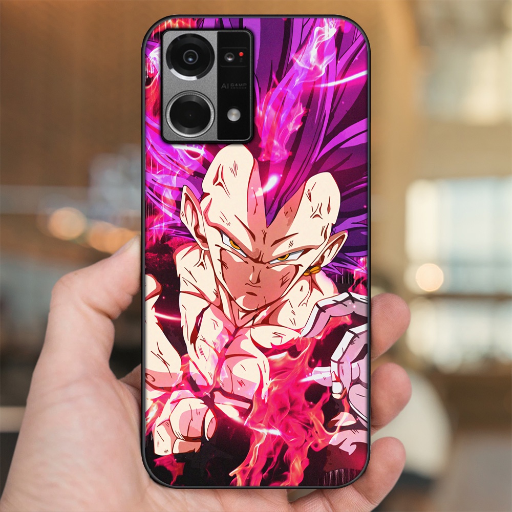 Ốp lưng Oppo Reno 7 4G viền đen in hình Vegeta Dragon Ball