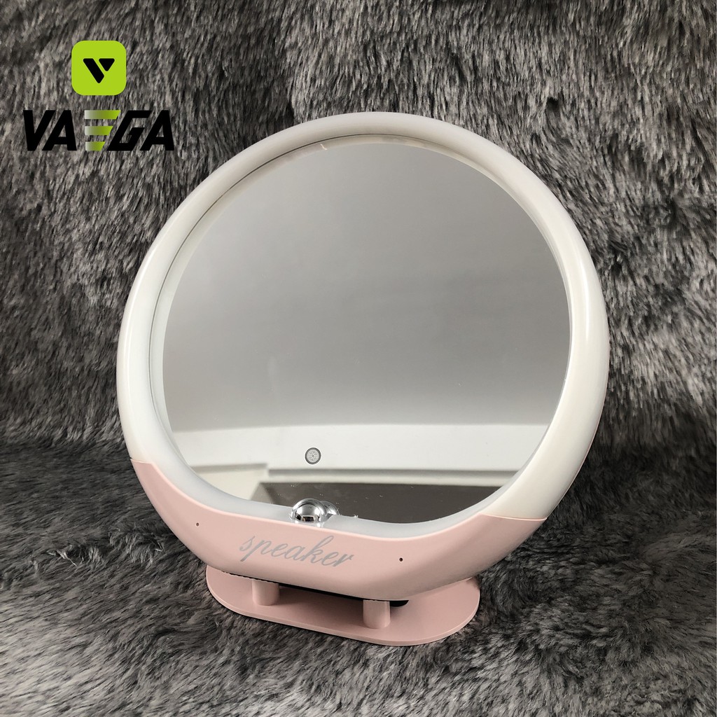 [VAEGA] Gương trang điểm LED, loa Bluetooth tích hợp, loa điều khiển từ xa