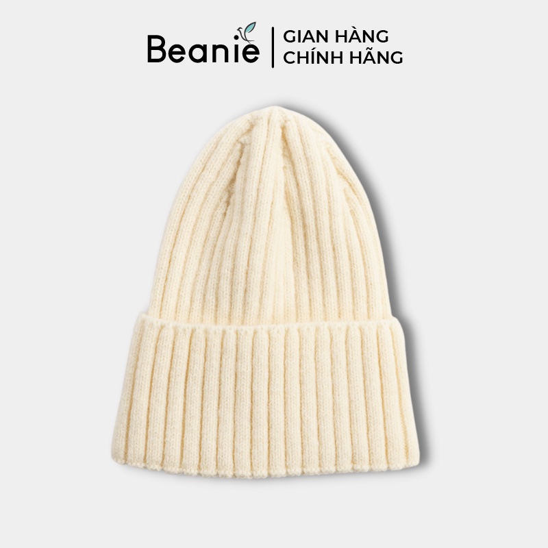 Mũ Len Trơn Dài BEANIE Thời Trang Hàn Quốc, Nón Len Unisex Nam Nữ Chùm Qua Tai Mùa Đông Nhiều Màu Đen, Be, Trắng B008
