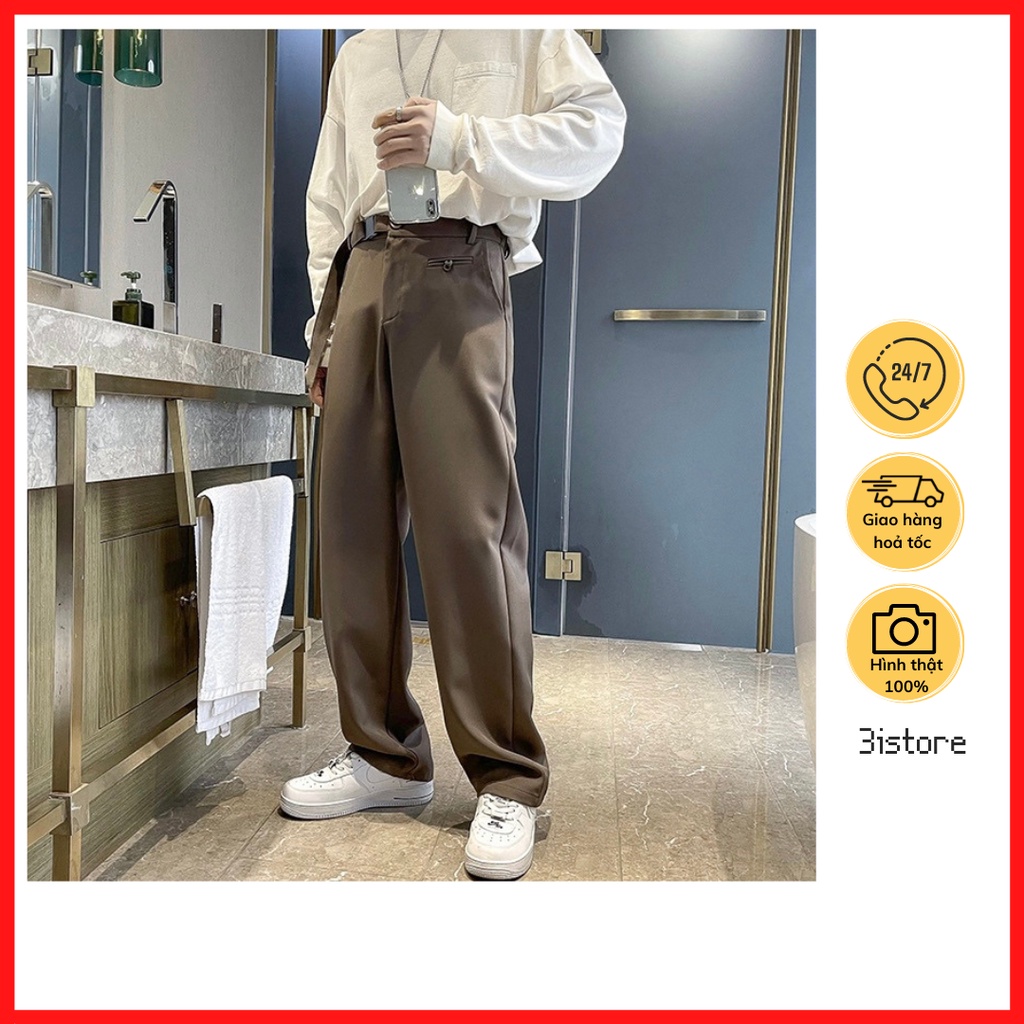 Quần Tây Phong Cách Unisex Dáng Suông Ống Đứng Hiphop Trend 2021