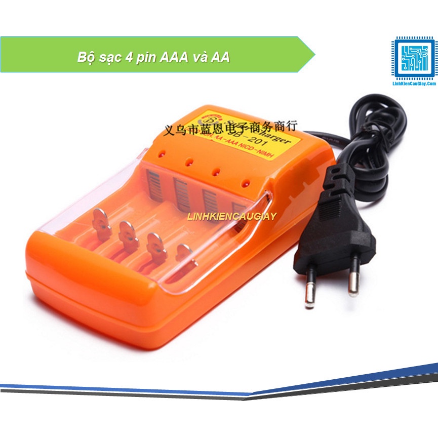Bộ sạc 4 pin AAA và AA