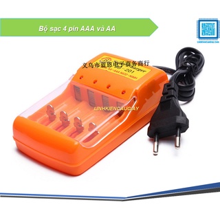 Bộ sạc 4 pin AAA và AA