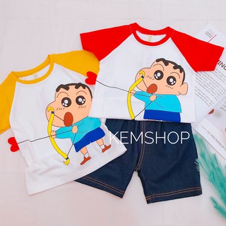 Bộ cậu bé bút chì Shin ngắn tay cho bé  (10-38 kg)