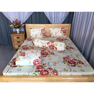 Bộ Drap Thun Hàn Quốc Mát Lạnh { 4 món }