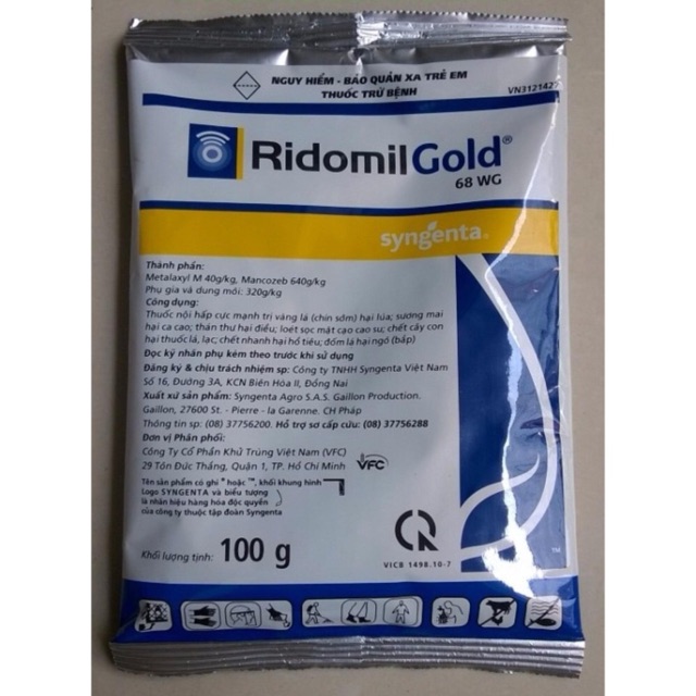 Thuốc trị nấm bệnh cây Ridomil Gold 68WP