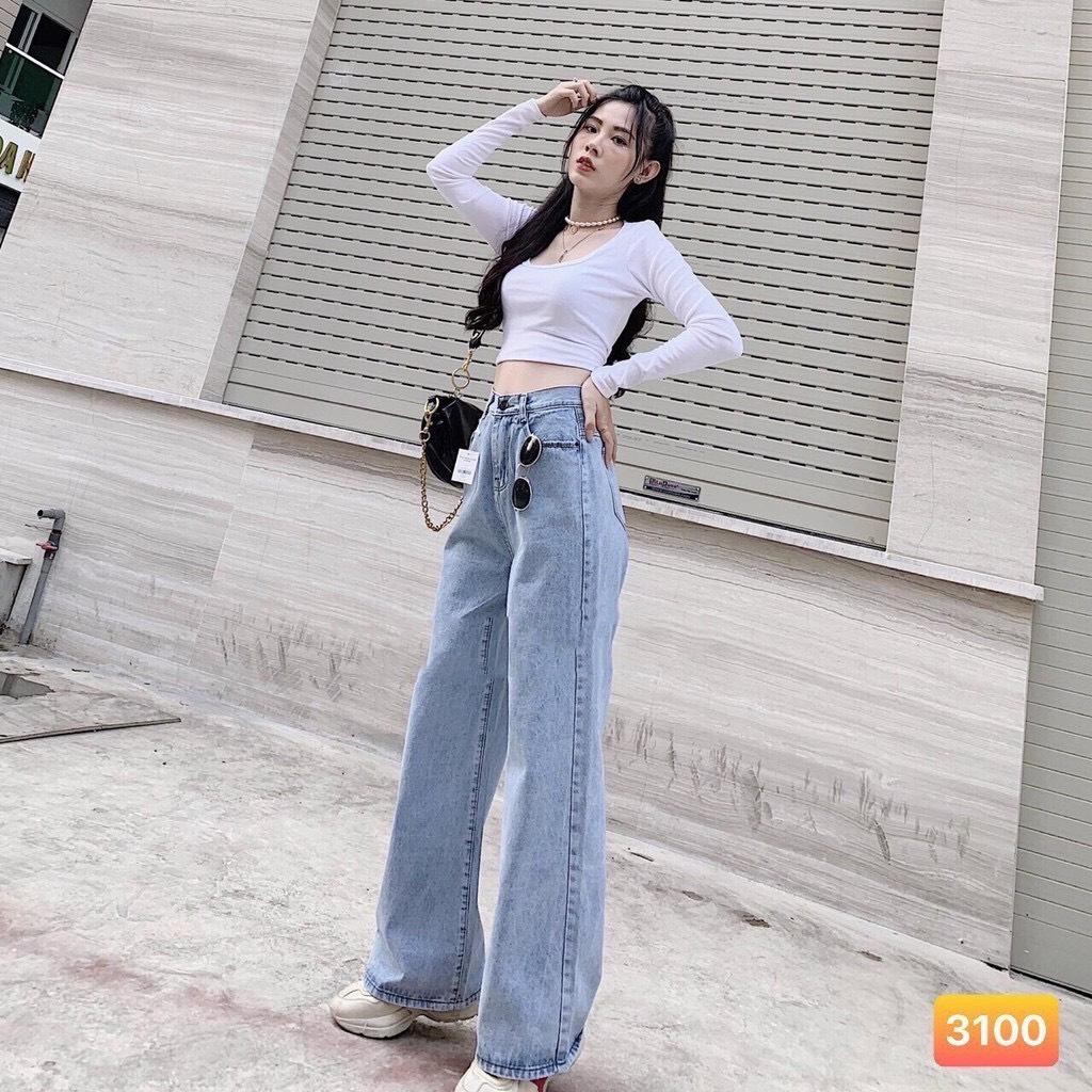 Quần jean nữ mẫu mới nhất ỐNG SUÔN DÀI trơn KHÔNG TUA LAI sdl-100
