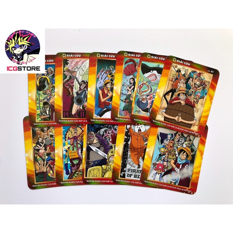 Bộ Thẻ bài Toonies One Piece Boom cơ bản dạng board game mèo nổ 61 lá