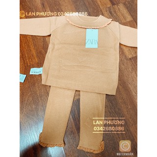 Set len zara cho bé gái chất đanh mịn